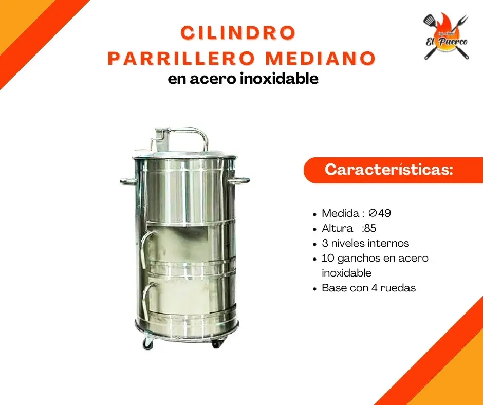 CILINDRO EN CALIDAD 304 MEDIANO